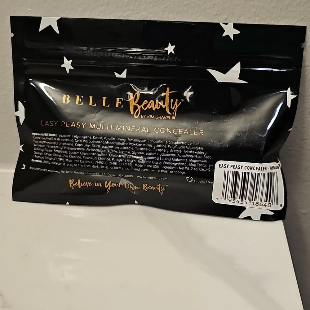 Belle Beauty Easy Peasy Multi-Mineral Concealer (2) Pack In Medium. New.